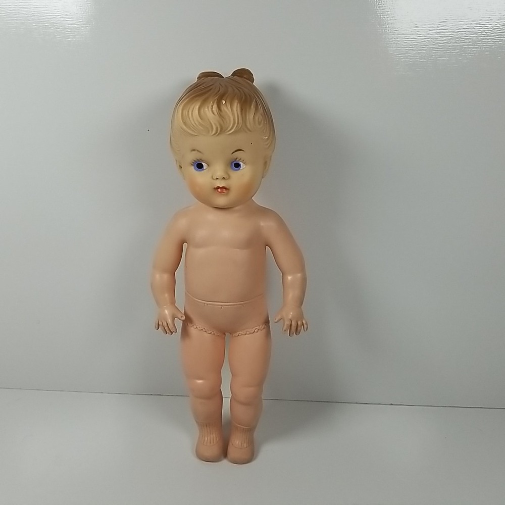 Vintage Doll by Sun Rubber Co. 10.5" Girl Doll